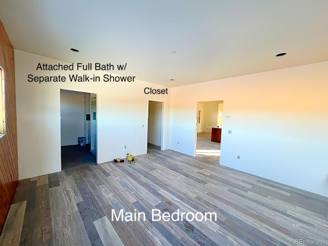 empty room featuring hardwood / wood-style floors