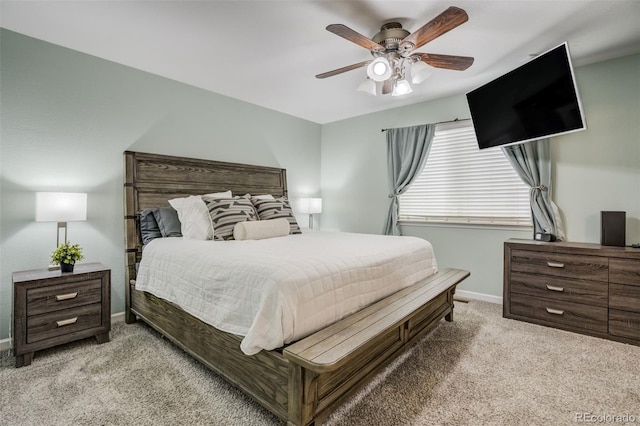 8060 Willowick Ct, Colorado Springs, CO 80925 - carpeted bedroom featuring baseboards and a ceiling fan