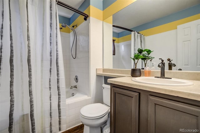 8060 Willowick Ct, Colorado Springs, CO 80925 - full bath with vanity, toilet, and shower / bath combo