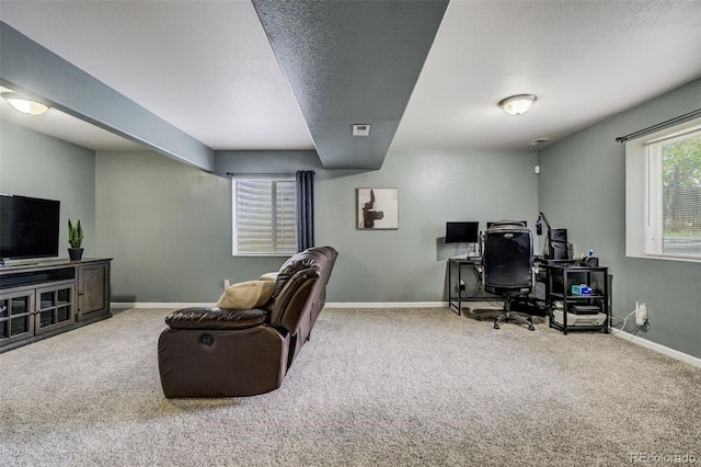 8060 Willowick Ct, Colorado Springs, CO 80925 - carpeted home office with baseboards