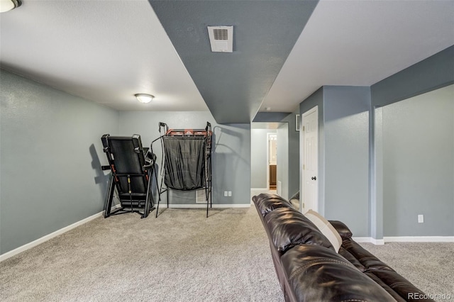 8060 Willowick Ct, Colorado Springs, CO 80925 - exercise area with carpet flooring and baseboards