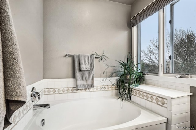 bathroom featuring a bath
