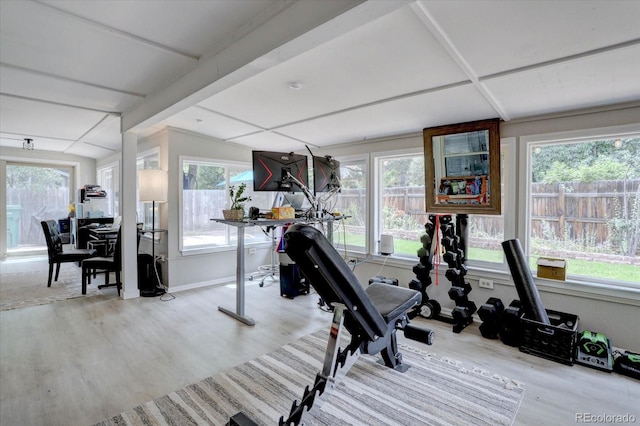 7427 S Ames Ct, Littleton, CO 80128 - exercise area with wood finished floors