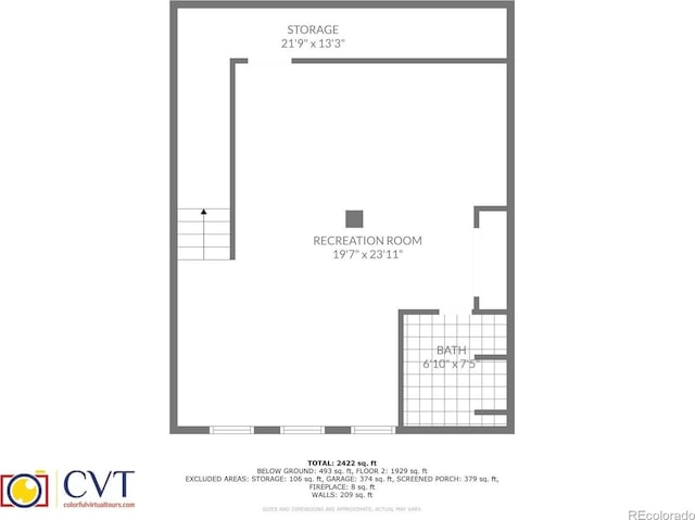 7427 S Ames Ct, Littleton, CO 80128 - view of property floor plan