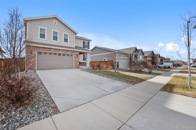 view of front property featuring a garage