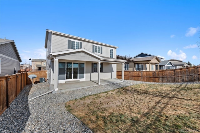 back of property featuring a patio area and central AC unit