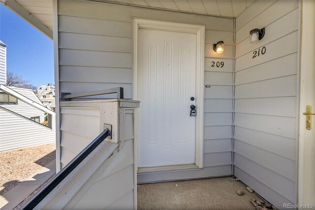 view of doorway to property