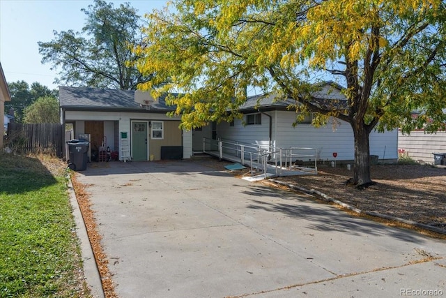 view of front of home