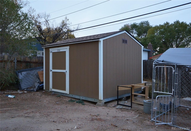 view of outdoor structure