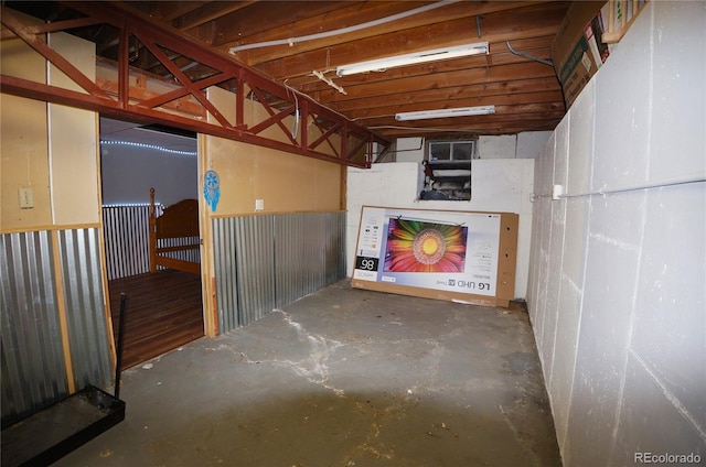 view of basement