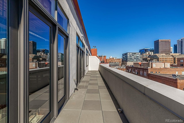 balcony with a city view