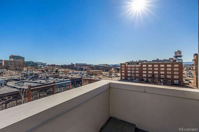 balcony with a city view