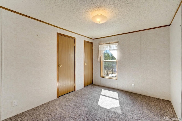 1360 Kiowa Rd, Florissant, CO 80816 - unfurnished room with crown molding, carpet, and a textured ceiling