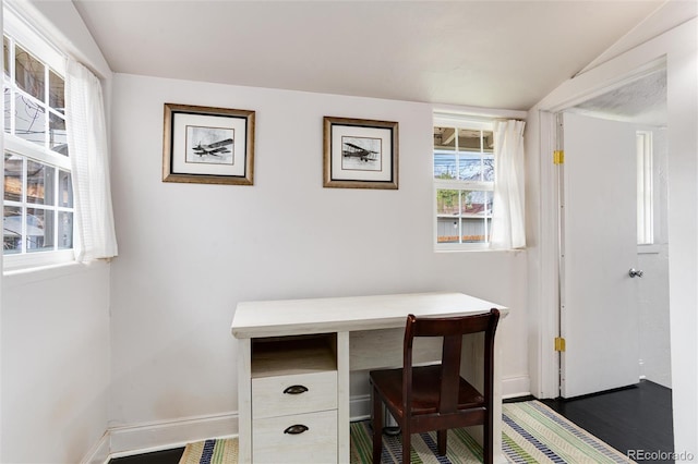 260 N Grant St, Denver, CO 80203 - home office with vaulted ceiling and baseboards