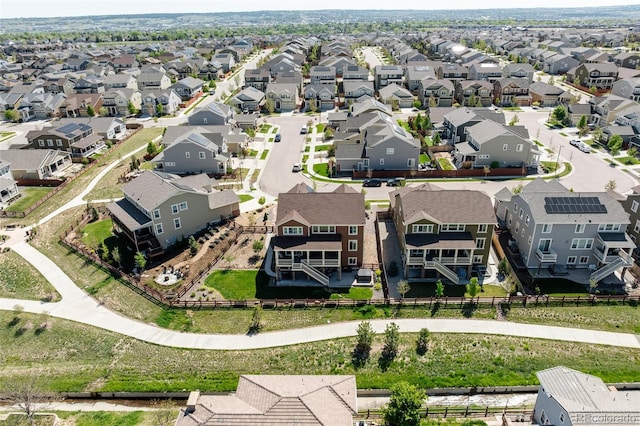 aerial view of residential area