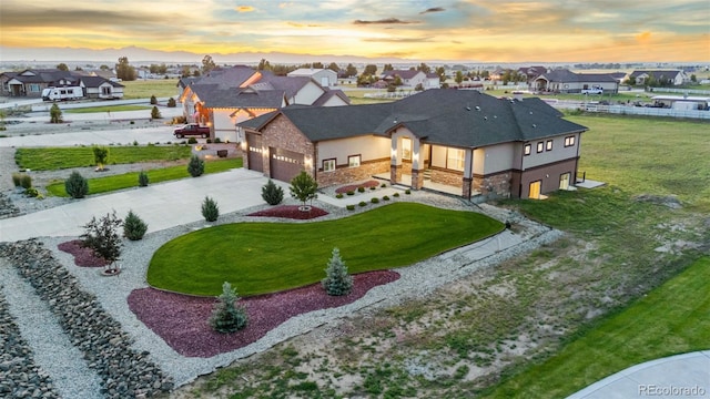 29303 E 165th Ave, Brighton, CO 80603 - aerial view at dusk of a residential view