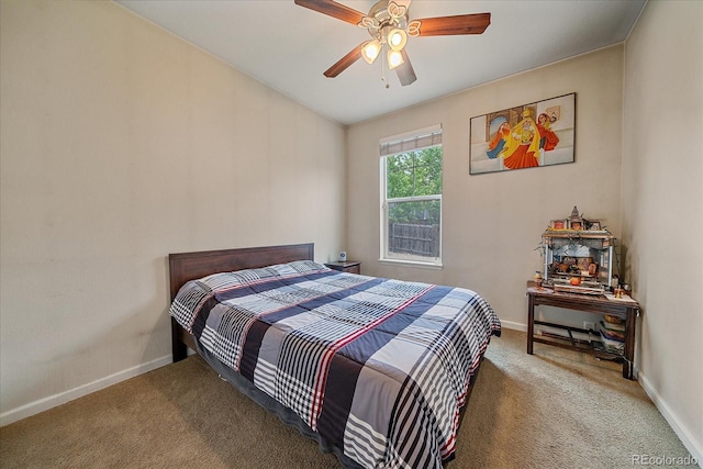 6461 S Ider St, Aurora, CO 80016 - bedroom with carpet floors, baseboards, ceiling fan, and lofted ceiling