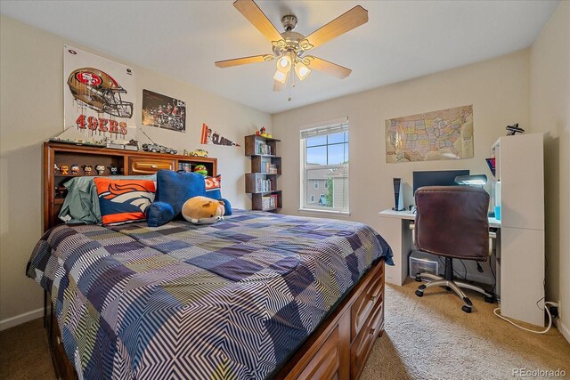 6461 S Ider St, Aurora, CO 80016 - carpeted bedroom featuring a ceiling fan