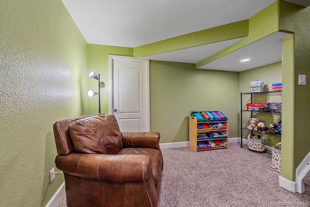 6461 S Ider St, Aurora, CO 80016 - playroom with carpet, baseboards, and a textured wall