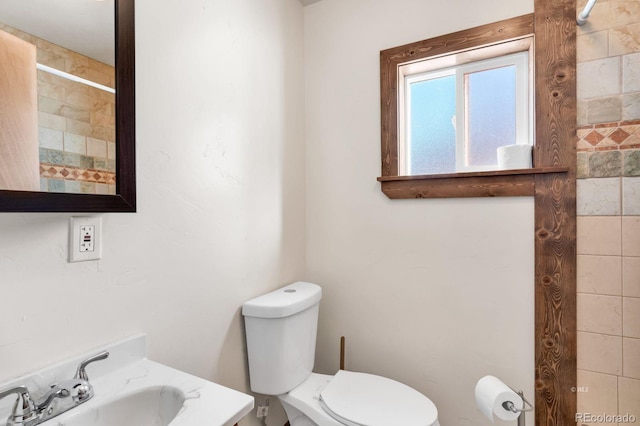 bathroom featuring toilet and sink