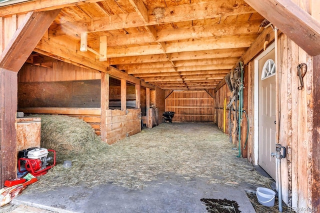 view of horse barn