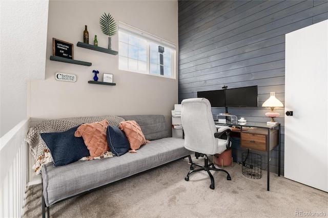 8311 S Upham Way Unit 1-207, Littleton, CO 80128 - home office featuring carpet flooring and wooden walls