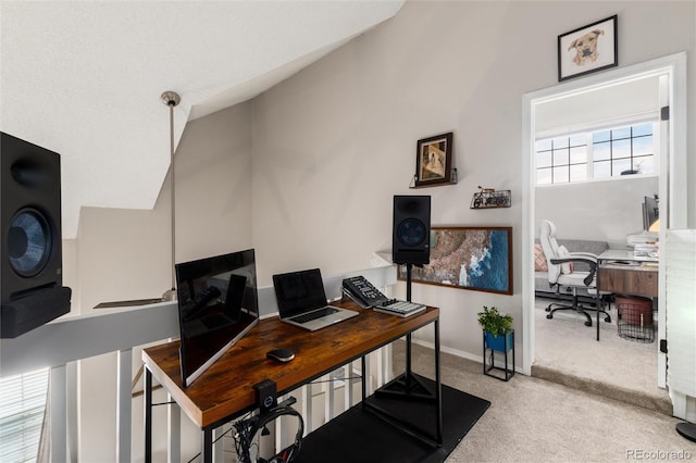 8311 S Upham Way Unit 1-207, Littleton, CO 80128 - office with carpet and vaulted ceiling