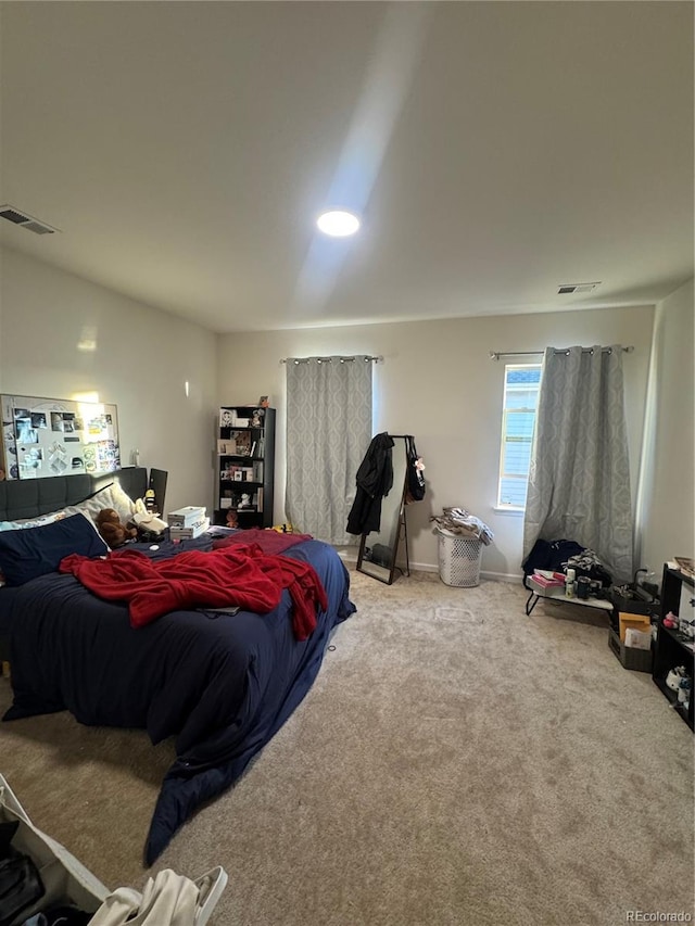 bedroom with carpet flooring