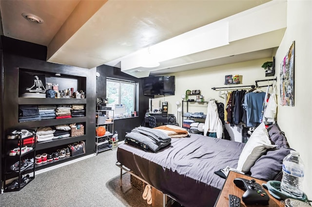 bedroom with carpet floors