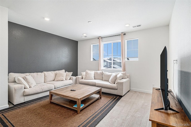 view of carpeted living room