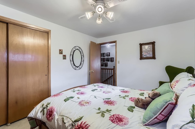 bedroom with a closet