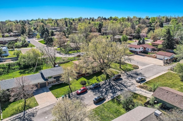 bird's eye view featuring a residential view