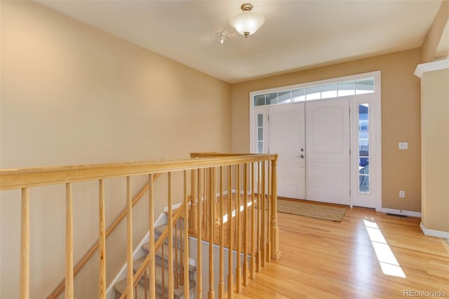 entryway featuring hardwood / wood-style floors