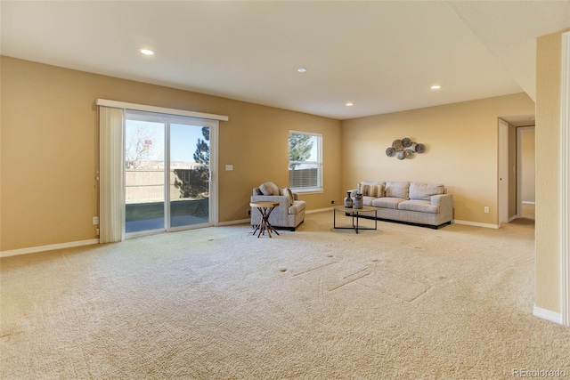 view of carpeted living room