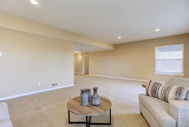 view of carpeted living room