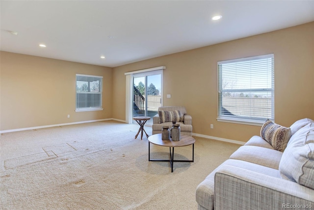 view of carpeted living room