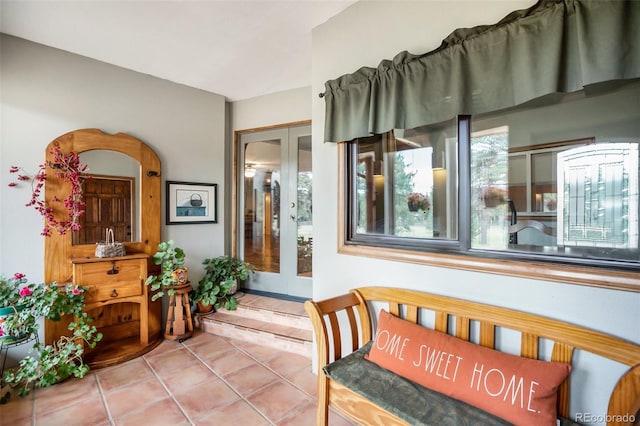 view of tiled dining room
