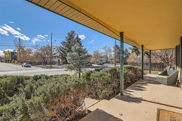 view of patio with fence