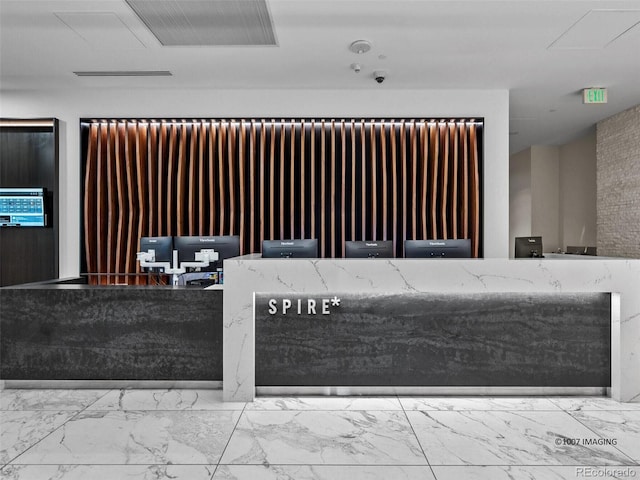 reception with visible vents