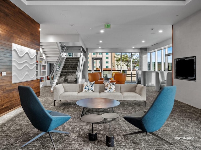 community lobby with stairway