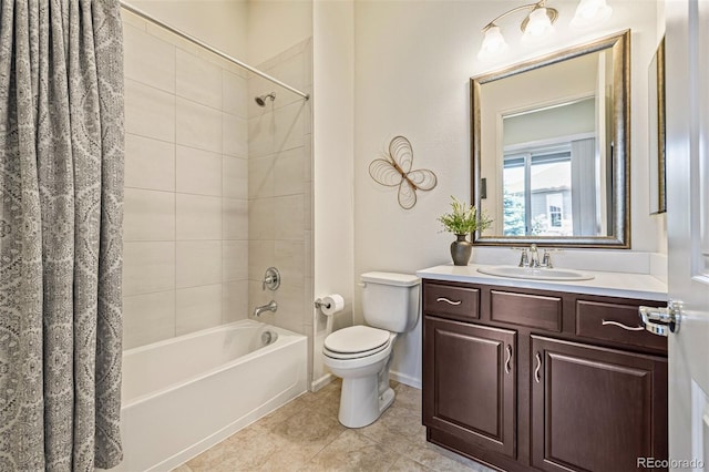 25019 E Alder Dr, Aurora, CO 80016 - full bath featuring shower / bath combo, vanity, and tile patterned floors