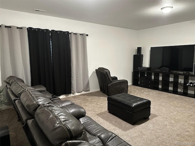 view of carpeted living area
