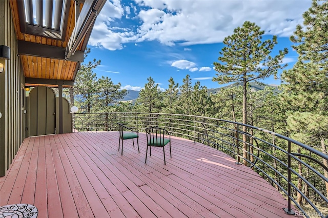 view of wooden terrace