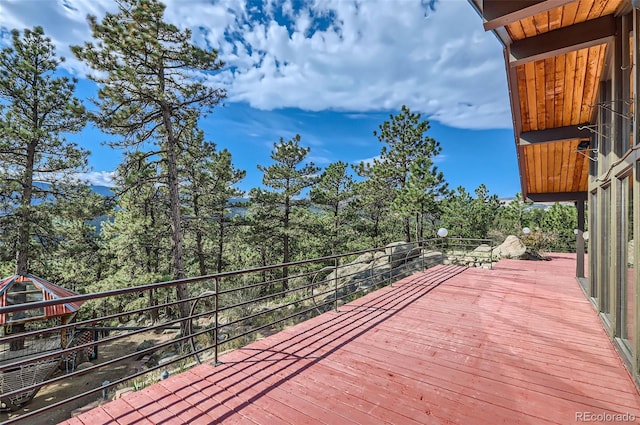 view of wooden terrace