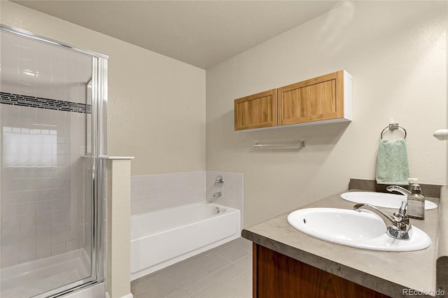 18061 E Saskatoon Pl, Parker, CO 80134 - full bath featuring a stall shower, a garden tub, and double vanity
