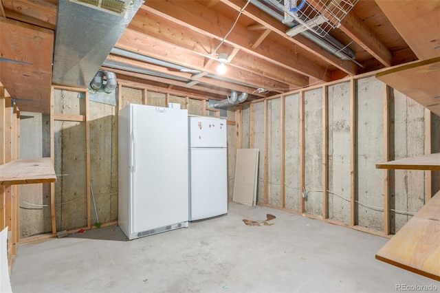 16699 E 7th Ave, Aurora, CO 80011 - unfinished basement with freestanding refrigerator