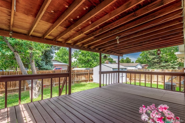 16699 E 7th Ave, Aurora, CO 80011 - deck with a fenced backyard
