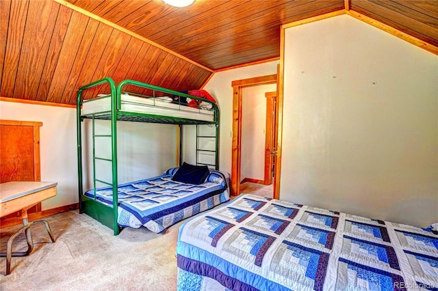 446 Chief Trl, Como, CO 80456 - bedroom with wooden ceiling, lofted ceiling, and carpet flooring