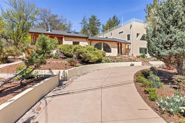 1669 Apple Valley Rd, Lyons, CO 80540 - view of front of house with stucco siding