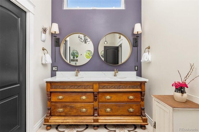 1669 Apple Valley Rd, Lyons, CO 80540 - full bath featuring double vanity and baseboards